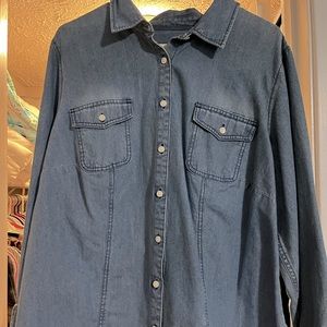 Talbots Plus Denim Shirt